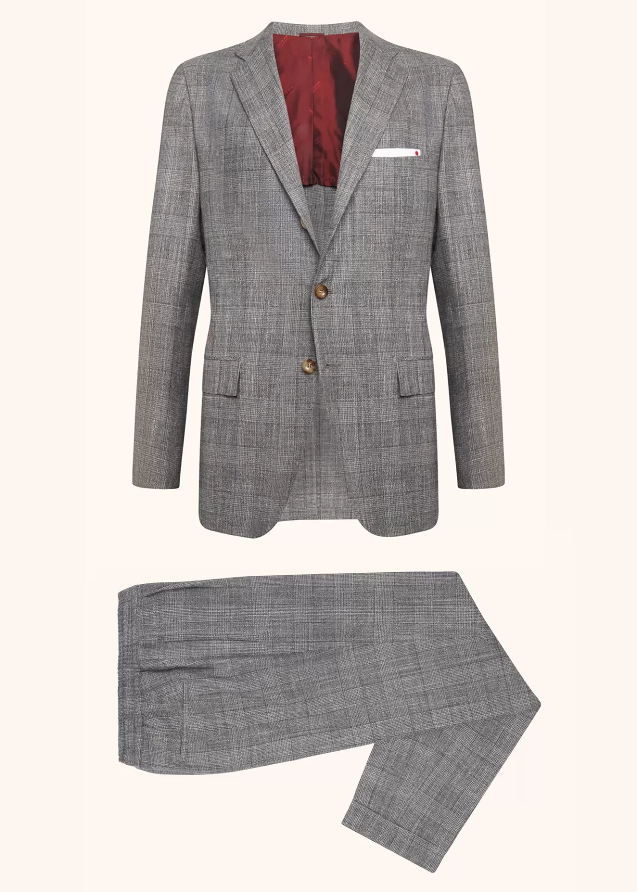 Discount Kiton Suit Cashmere Medium Grey