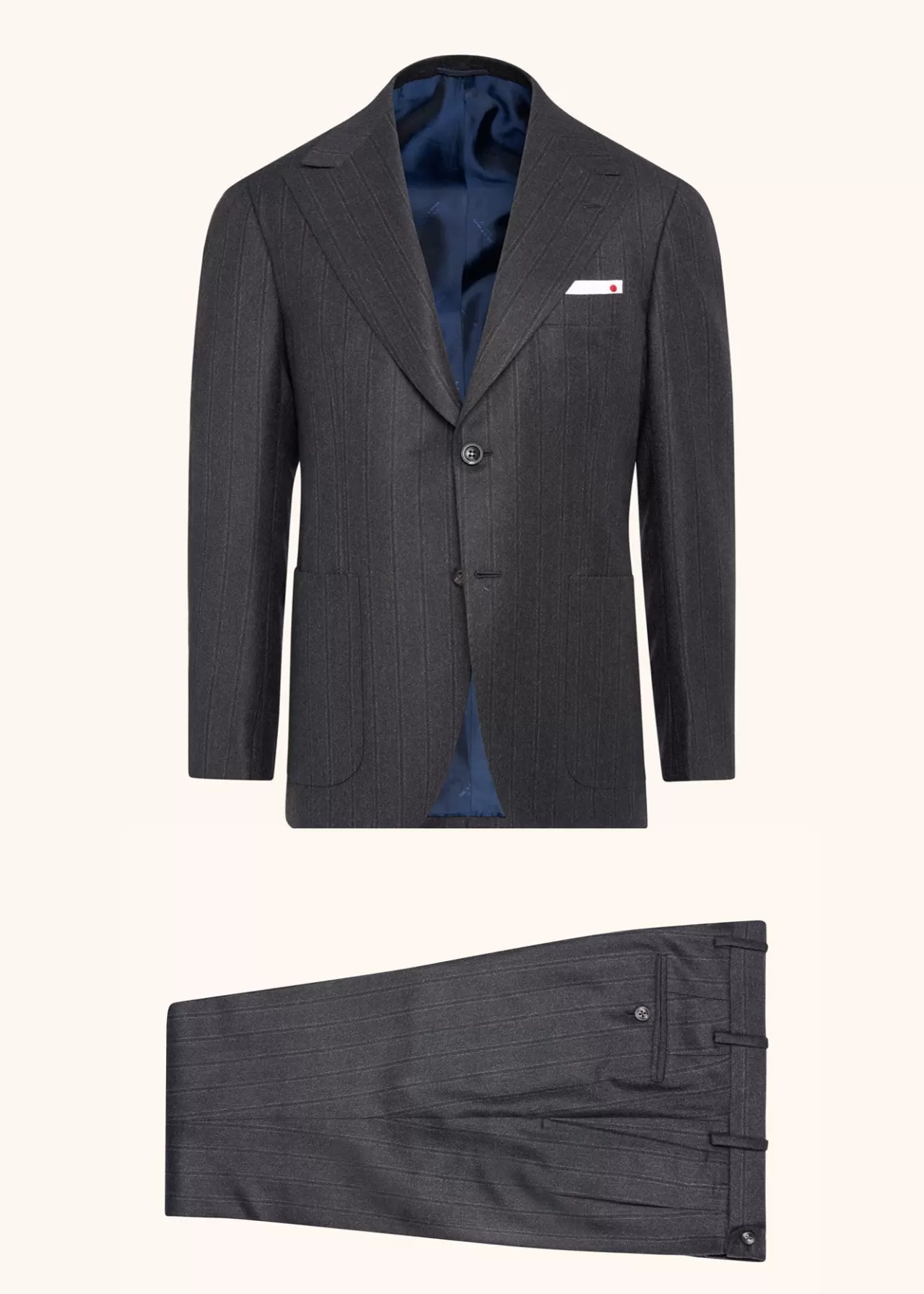 Outlet Kiton Suit Cashmere Dark Grey