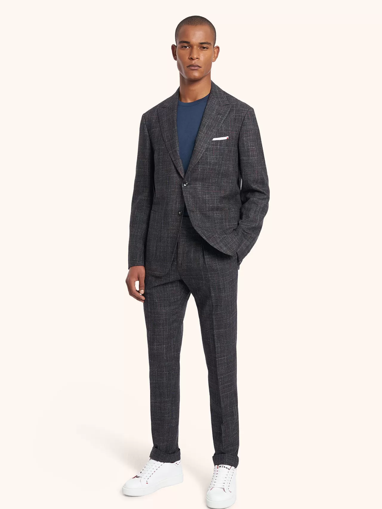 Outlet Kiton Suit Cashmere Dark Grey