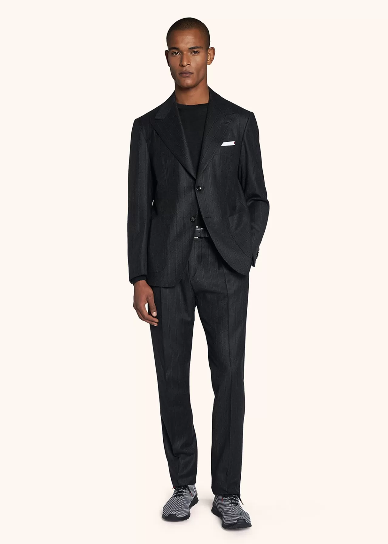 Outlet Kiton Suit Cashmere Dark Grey