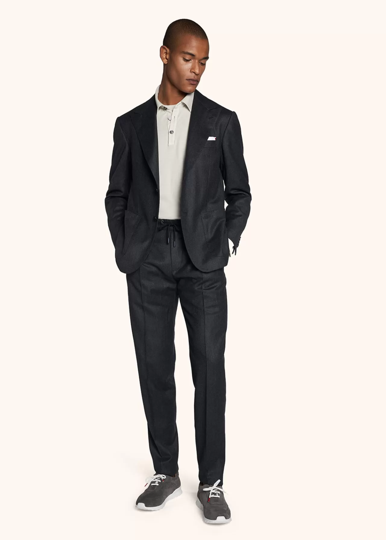 New Kiton Suit Cashmere Dark Grey