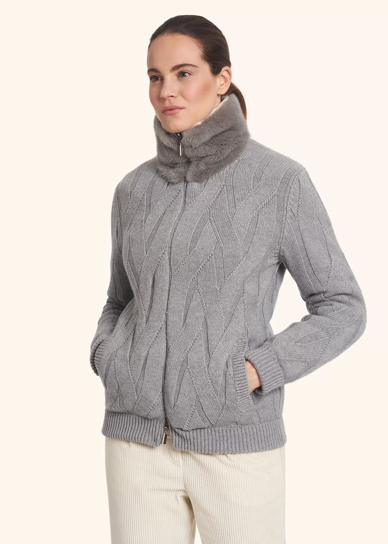 Fashion Kiton Sweater Cashmere Medium Grey