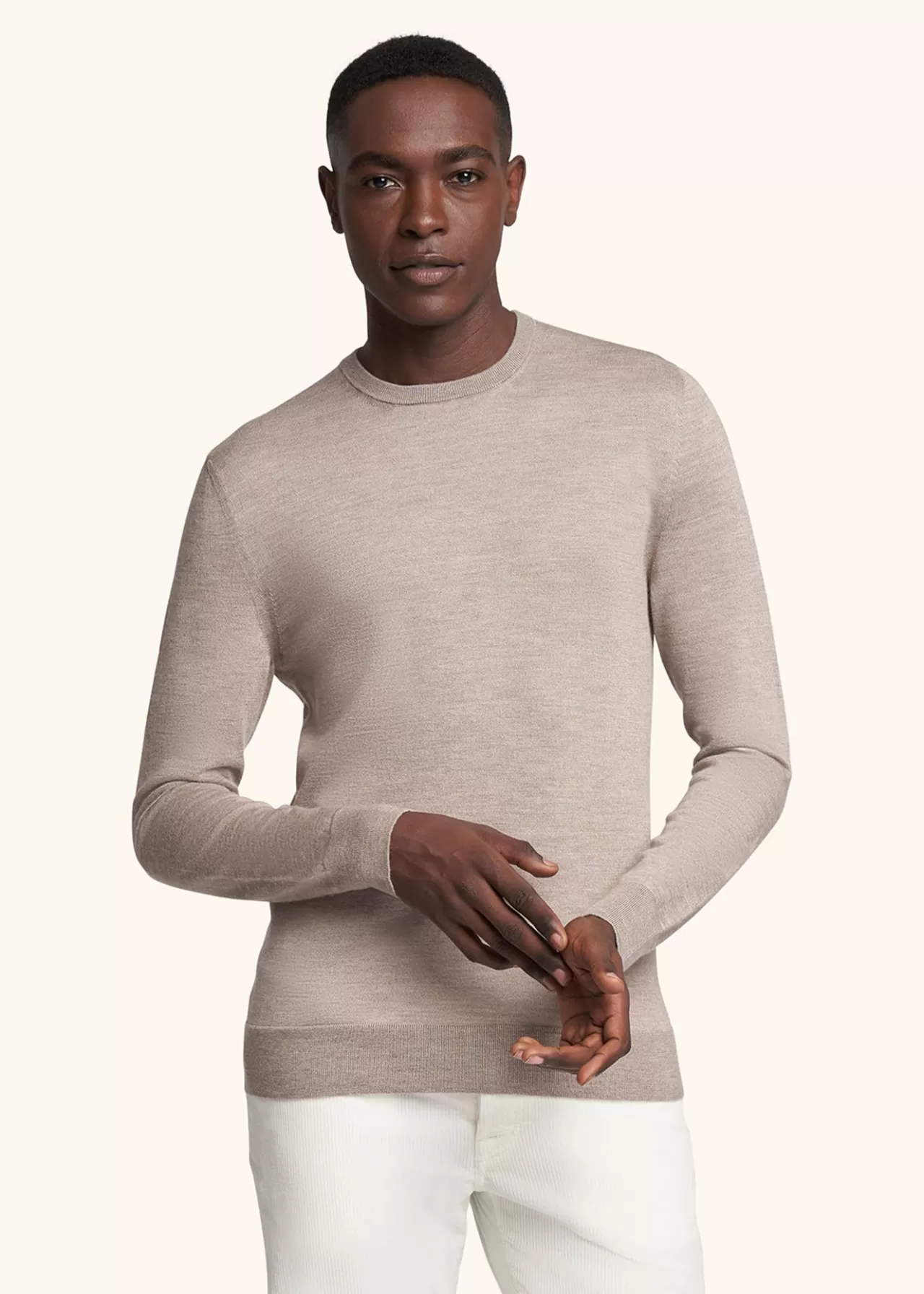 Cheap Kiton Sweater Cashmere Medium Beige