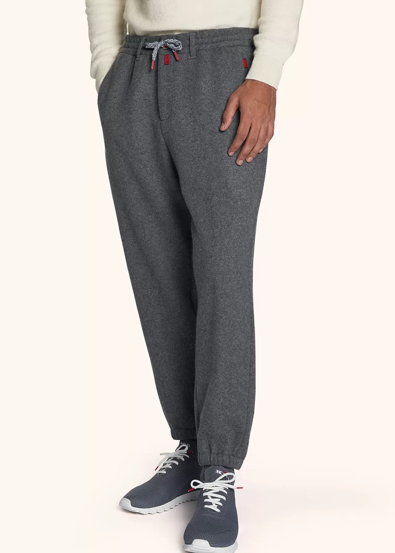 Store Kiton Trousers Cashmere Medium Grey