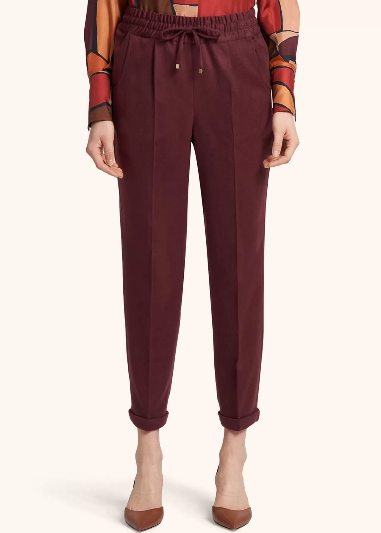 Hot Kiton Trousers Cashmere Bordeaux