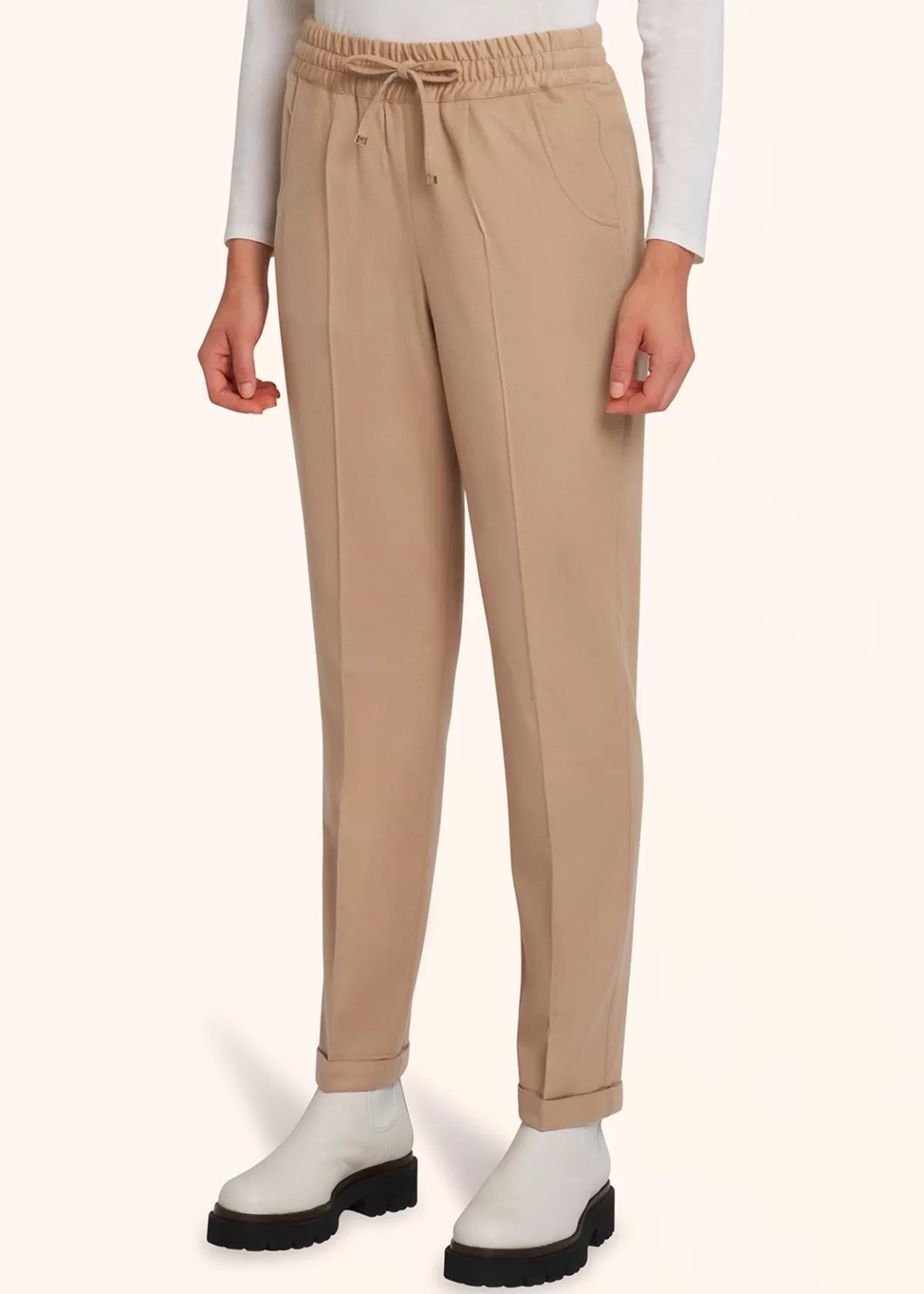 Cheap Kiton Trousers Cashmere Sand