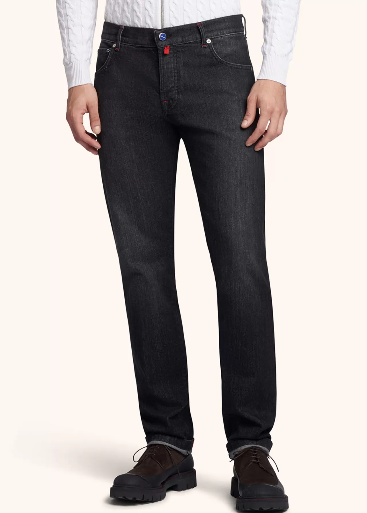 New Kiton Trousers Cotton Black