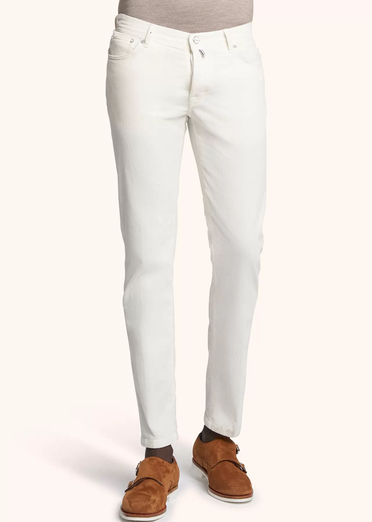 New Kiton Trousers Cotton Cream