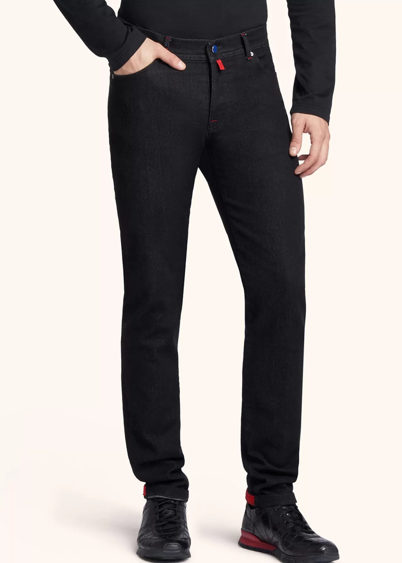 Sale Kiton Trousers Cotton Black