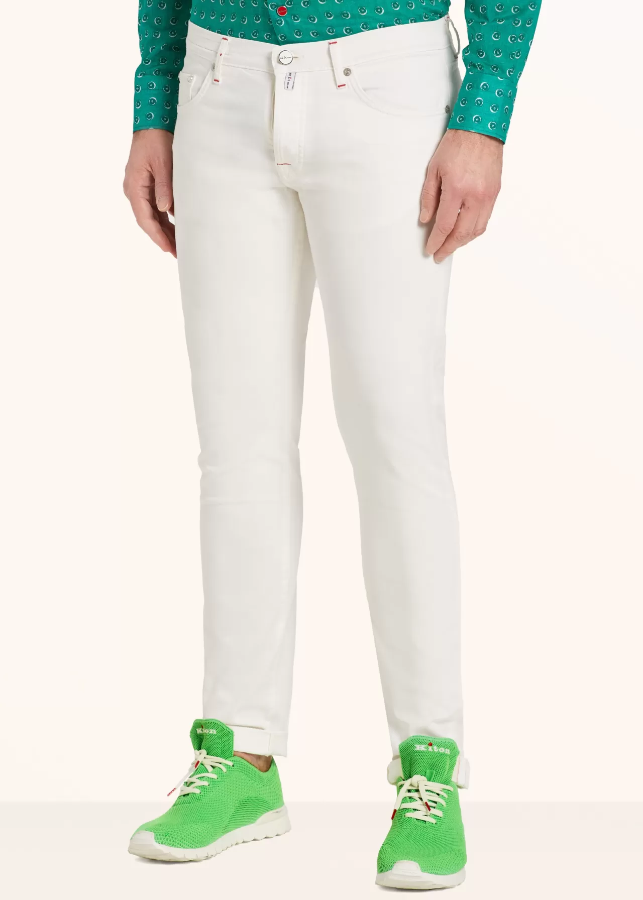 Online Kiton Trousers Cotton Ivory