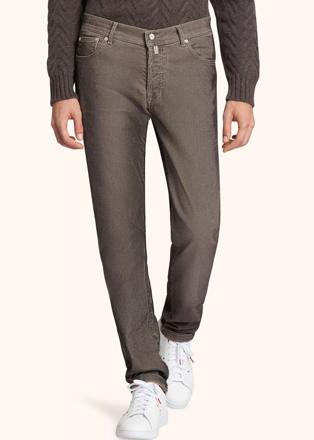 Hot Kiton Trousers Cotton Sand