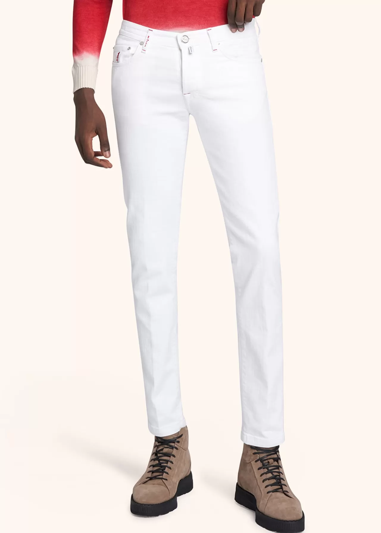 Online Kiton Trousers Cotton White