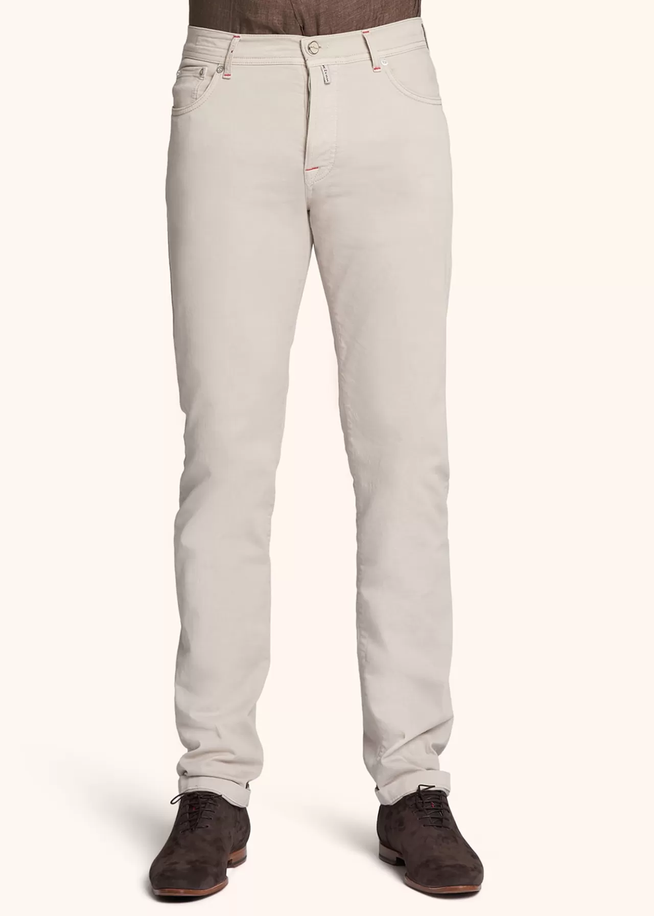 Discount Kiton Trousers Cotton Beige