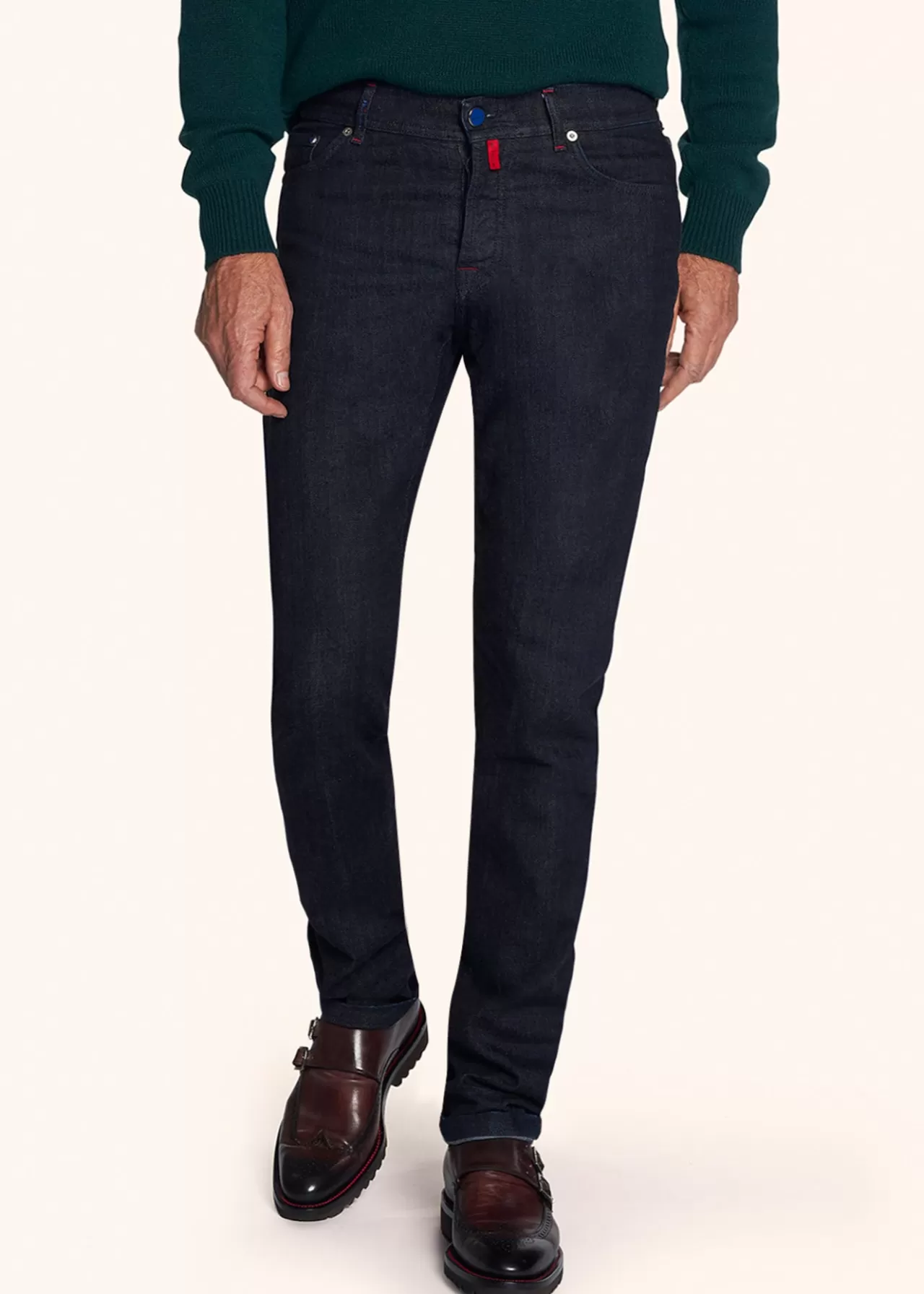 Best Kiton Trousers Cotton Dark Blue