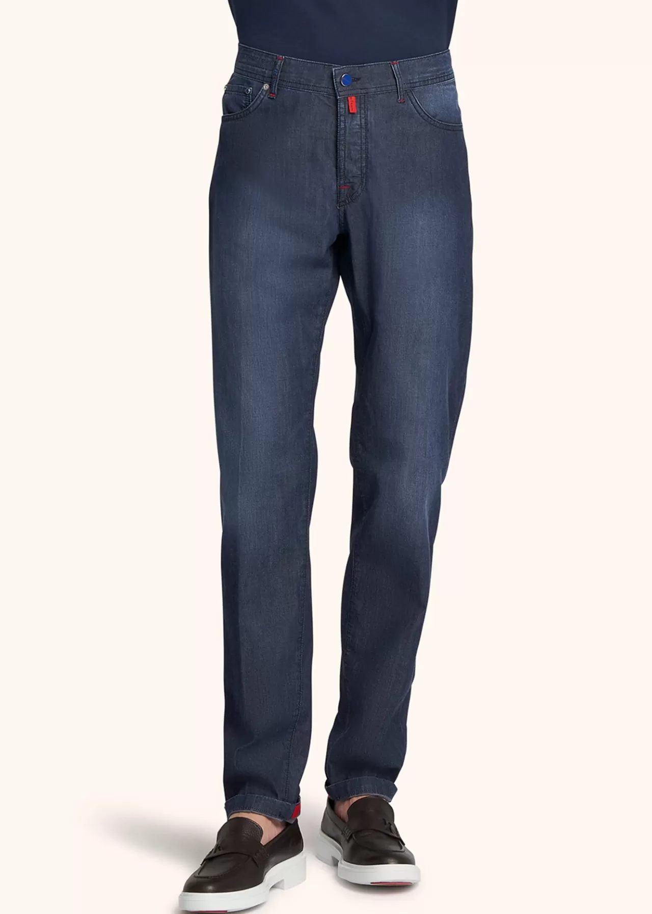 Discount Kiton Trousers Cotton Indigo