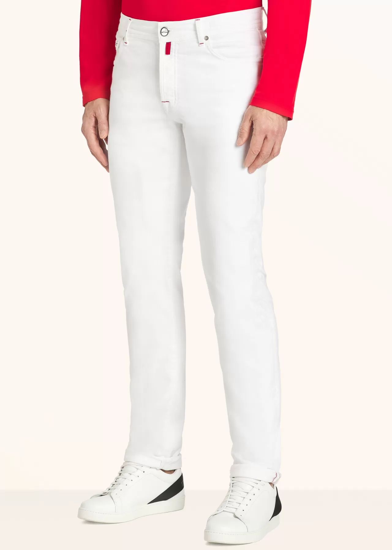 Cheap Kiton Trousers Cotton White