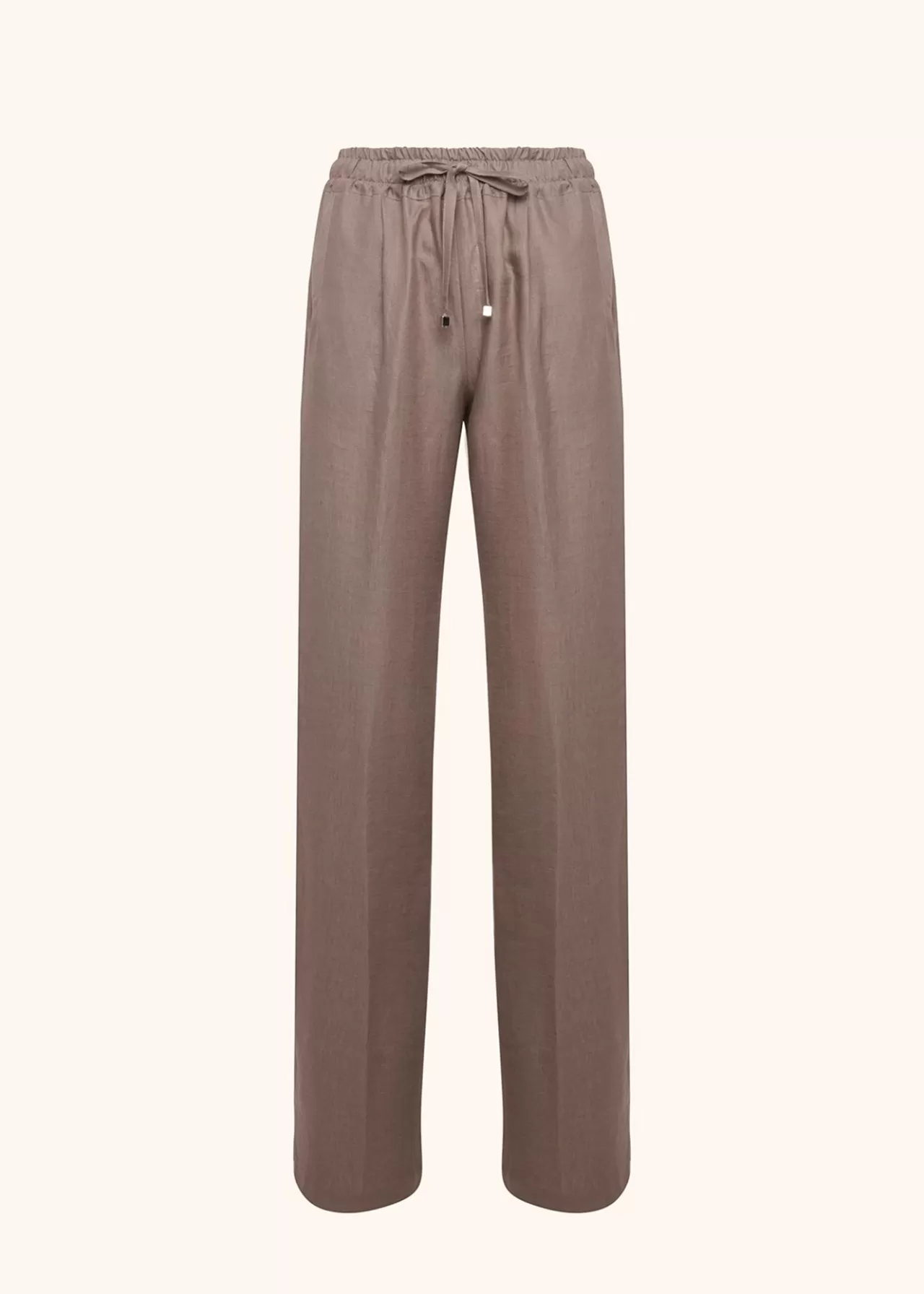 Cheap Kiton Trousers Linen Dirty White