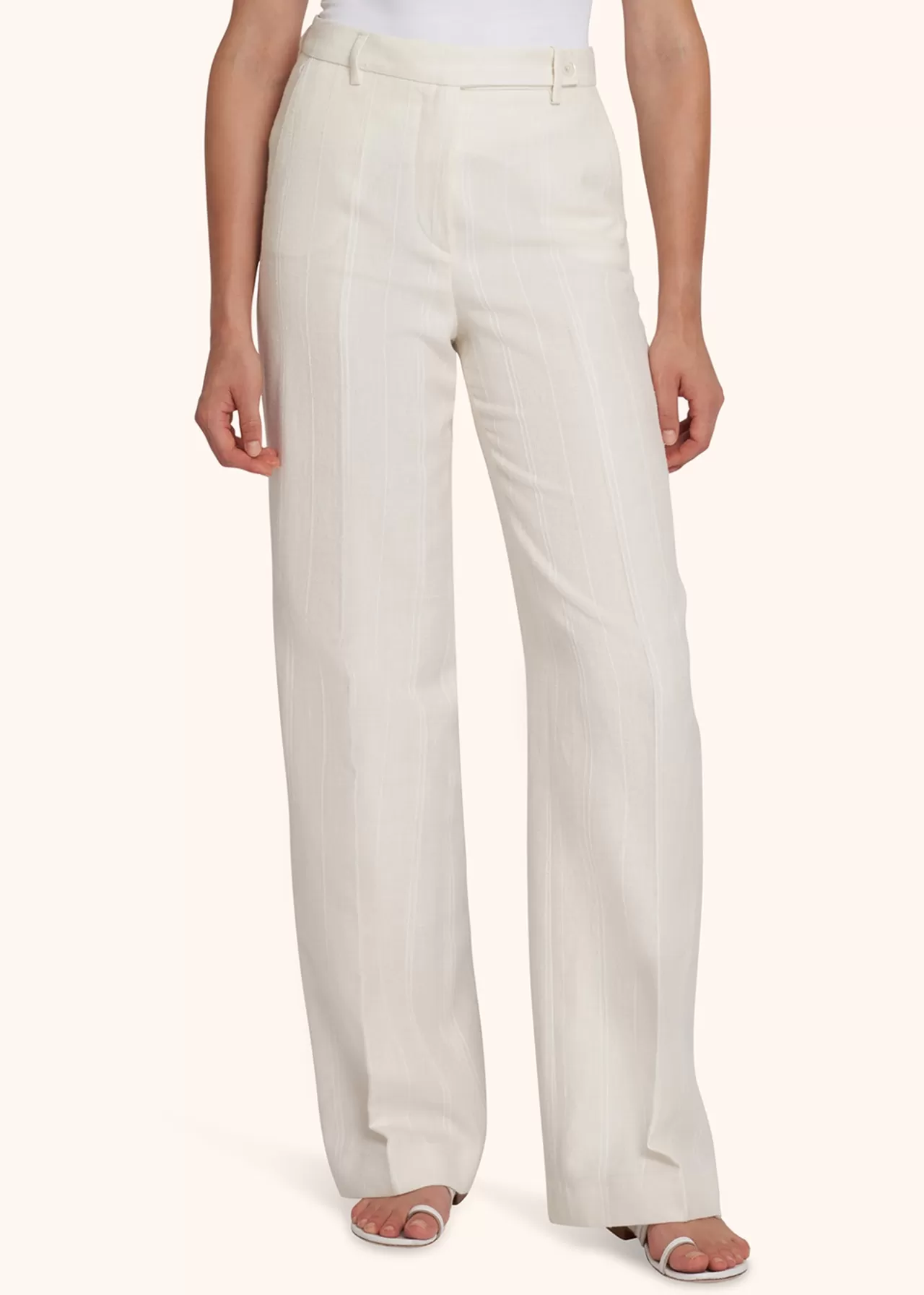 Cheap Kiton Trousers Linen White