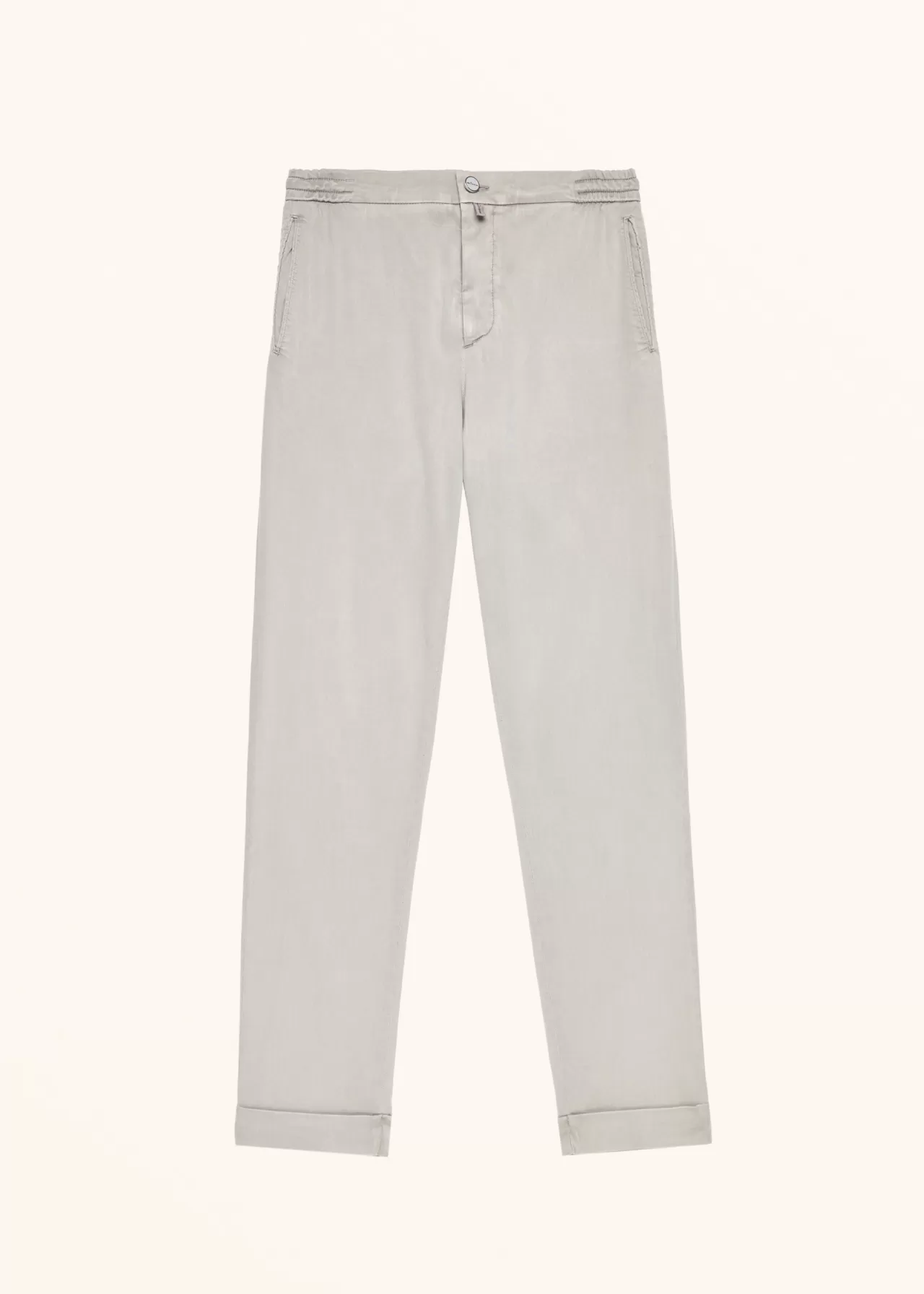 Clearance Kiton Trousers Lyocell Pearl Grey