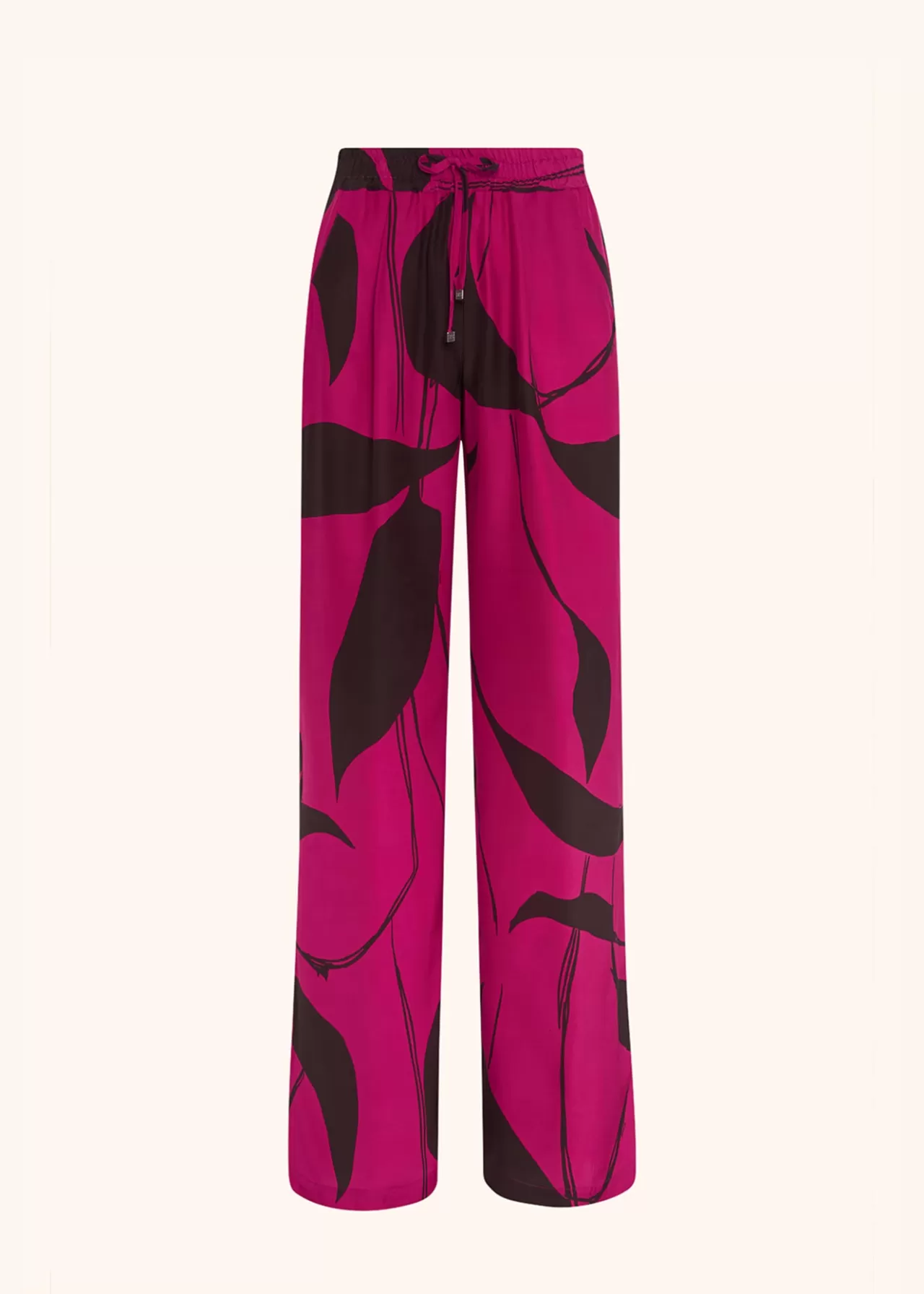 Cheap Kiton Trousers Silk Fuchsia/Brown