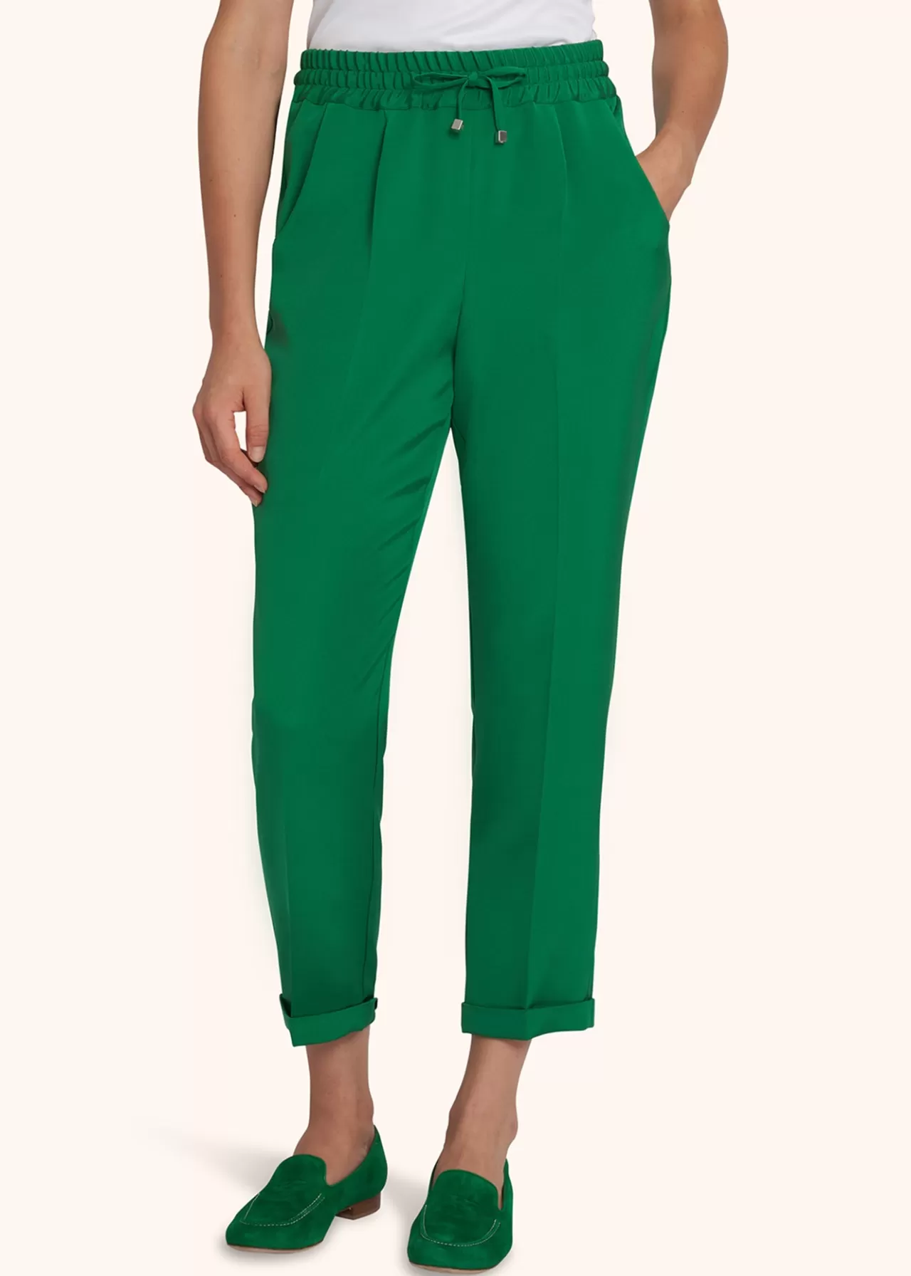 Cheap Kiton Trousers Silk Emerald Green