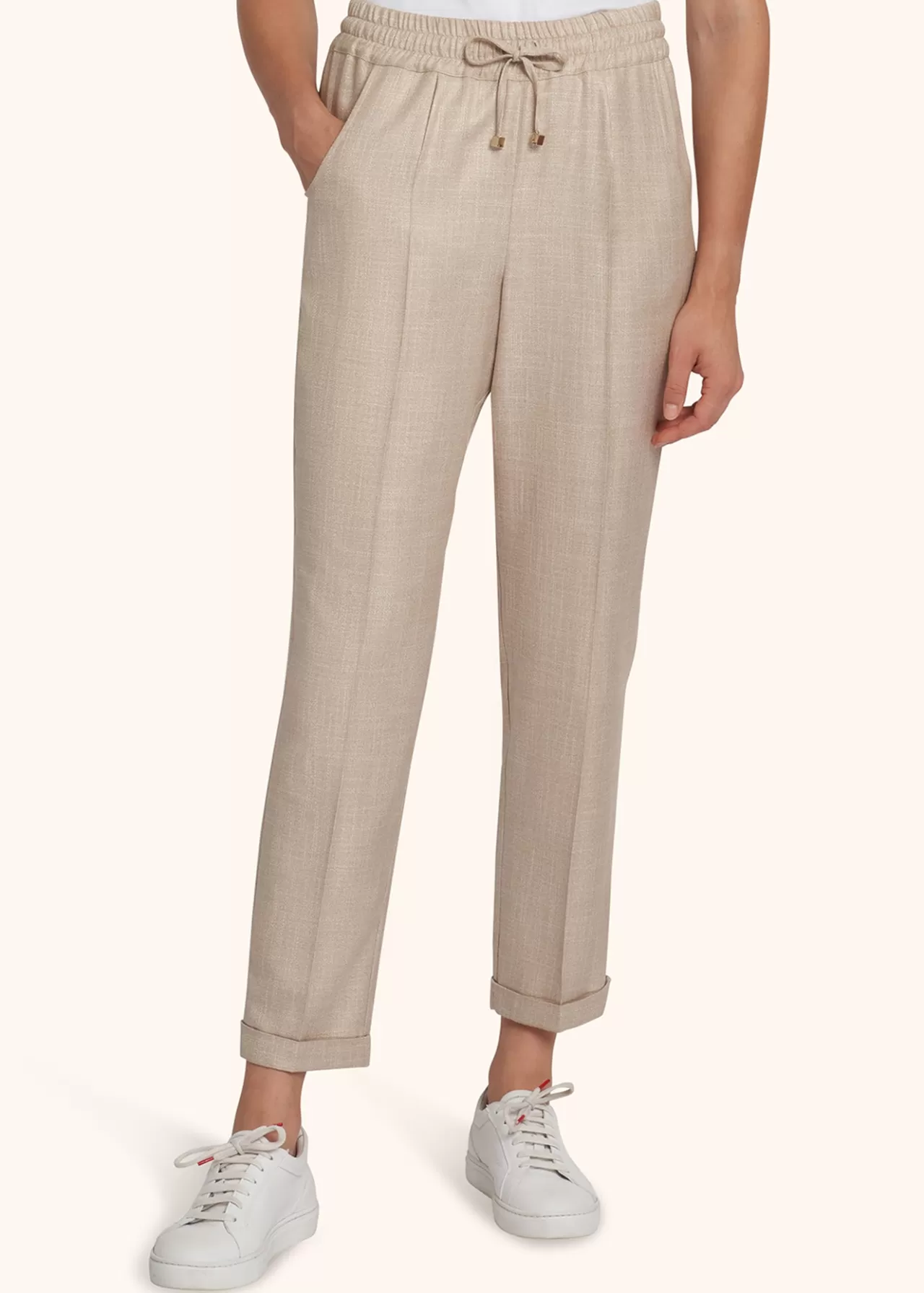 Cheap Kiton Trousers Viscose Beige