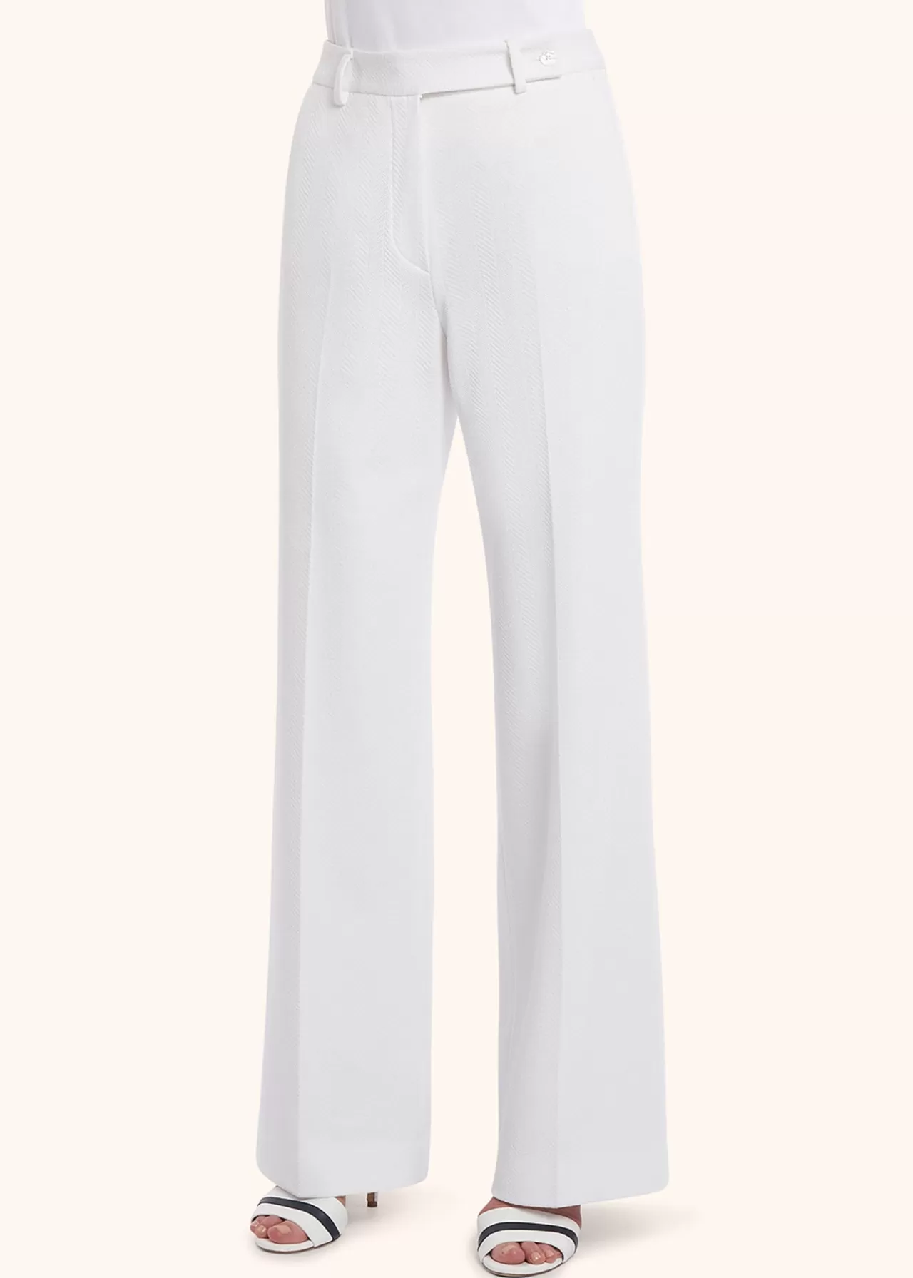 Clearance Kiton Trousers Viscose White