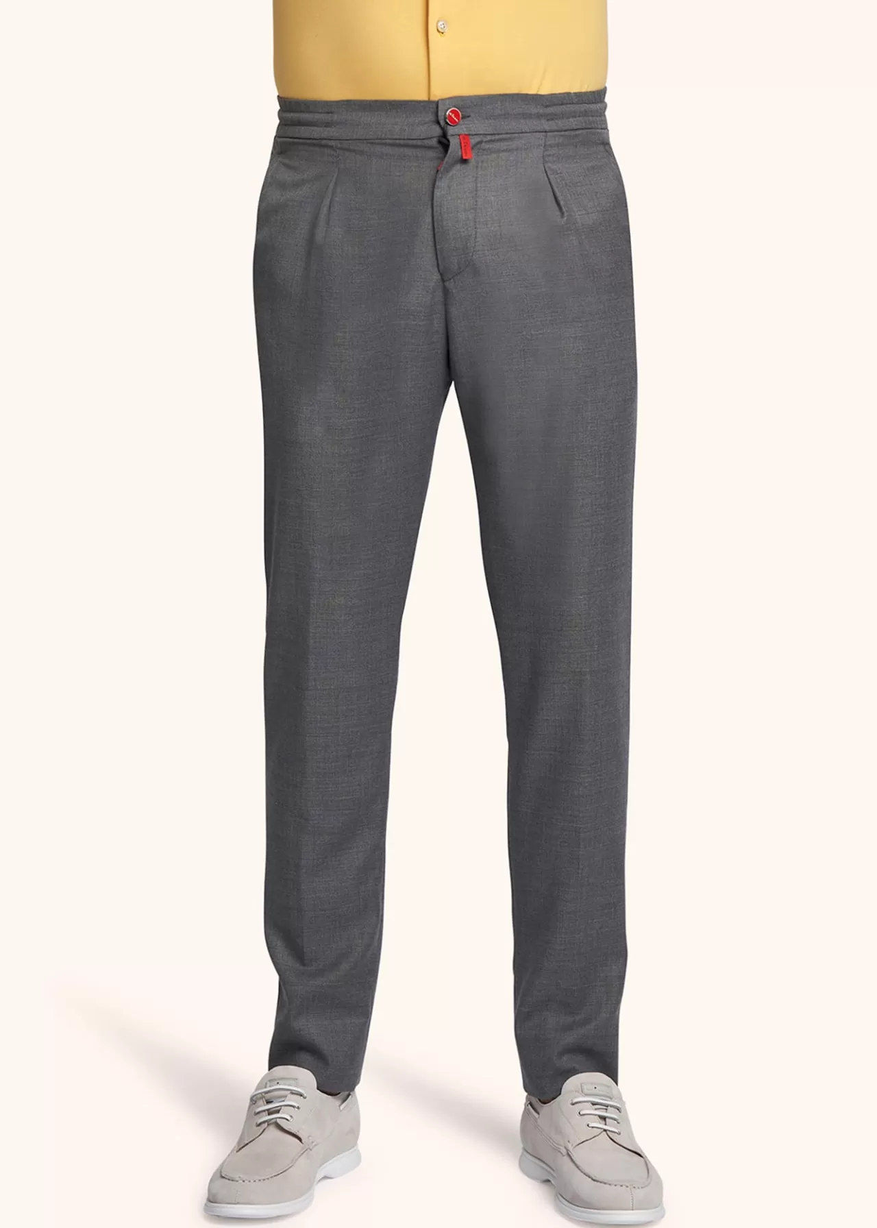 Discount Kiton Trousers Wool Medium Grey