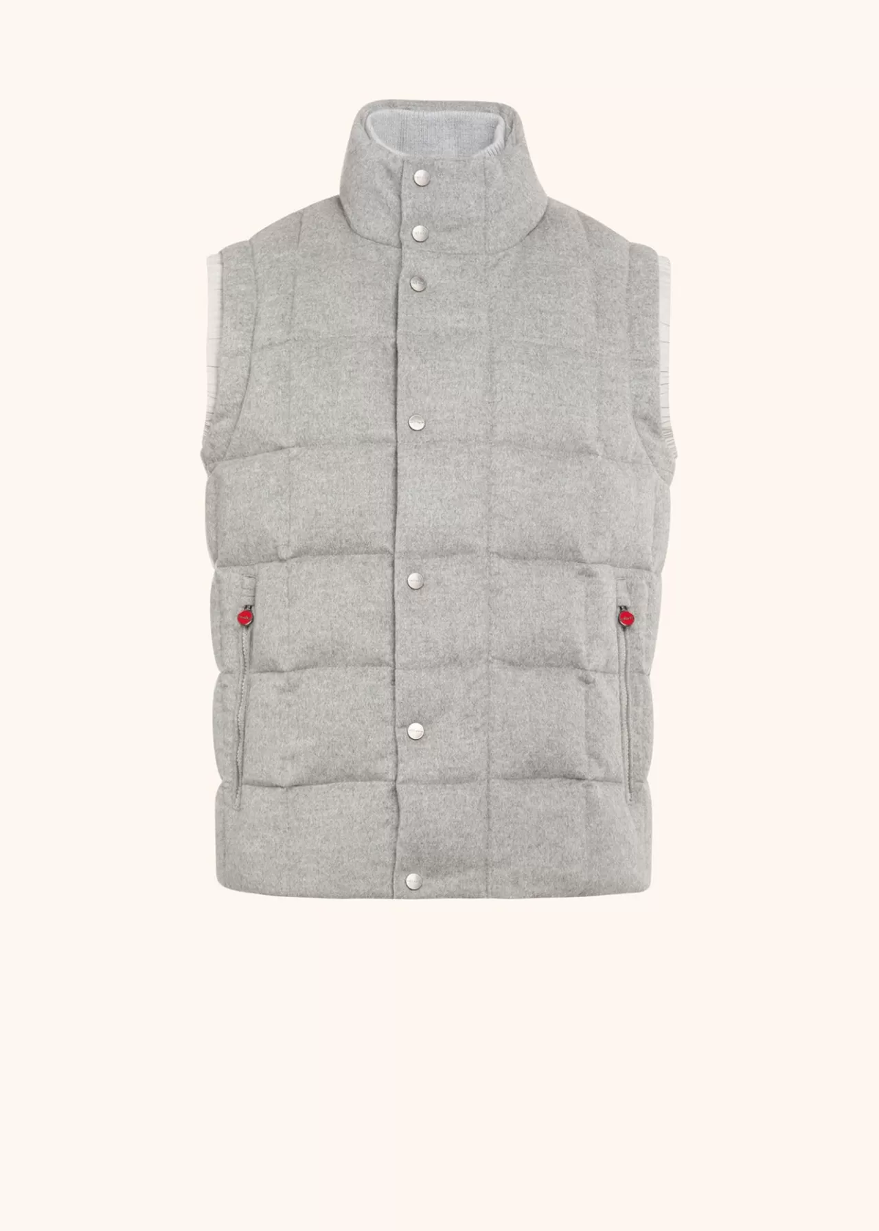 Shop Kiton Vest Cashmere Light Grey