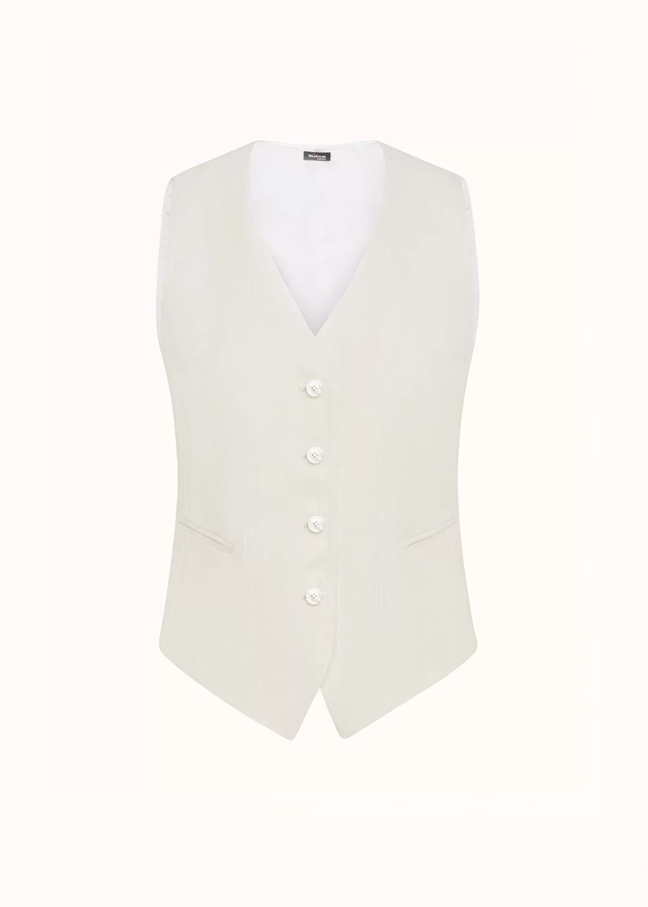 Fashion Kiton Vest Linen White