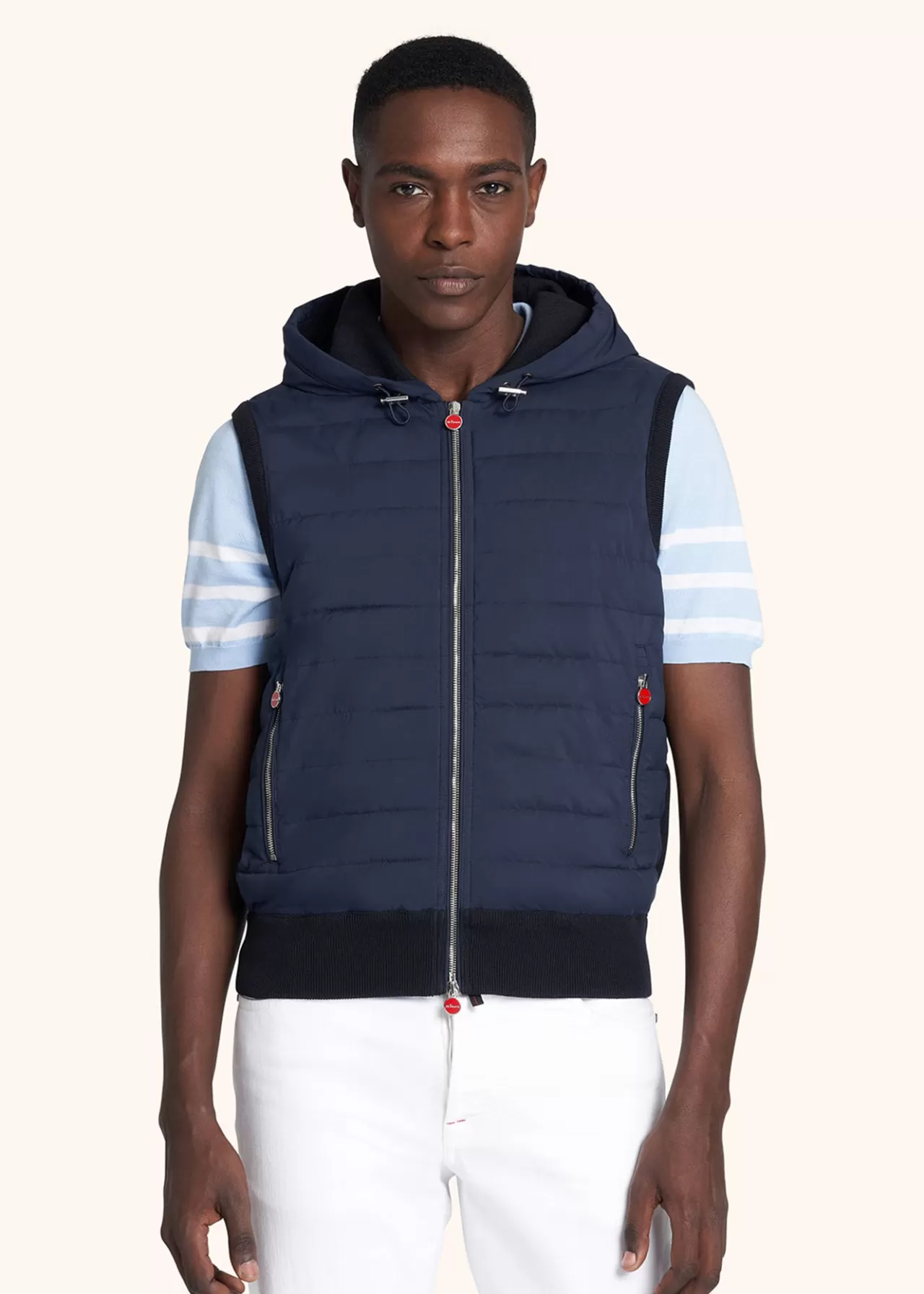 Flash Sale Kiton Vest Polyester Navy Blue