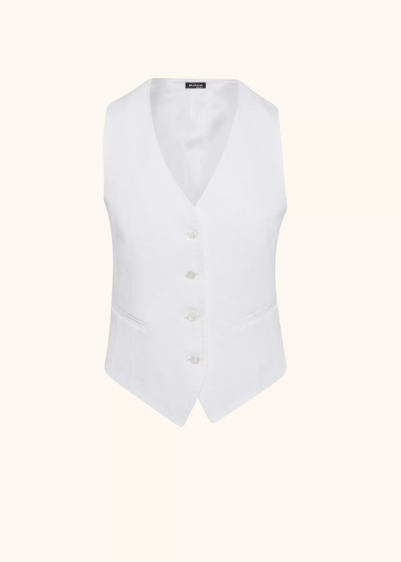 Discount Kiton Vest Viscose White